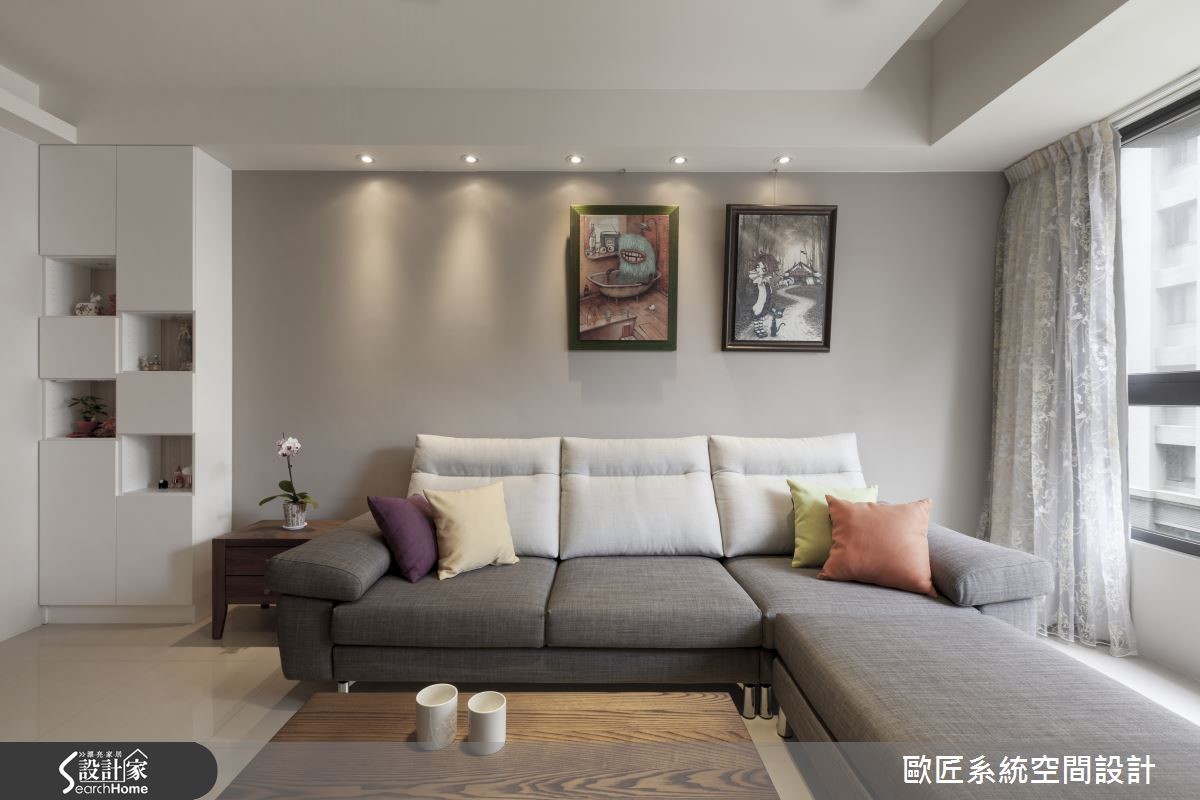 位於新竹市的案例,大面窗戶帶進良好採光,光線進入後